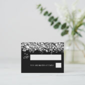 Bruiloft Plaatskaarten Zilveren Lichten Plaatskaartje (Staand voorkant)