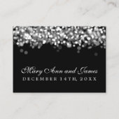 Bruiloft Plaatskaarten Zilveren Lichten Plaatskaartje (Achterkant)