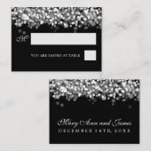 Bruiloft Plaatskaarten Zilveren Lichten Plaatskaartje (Voorkant / Achterkant)