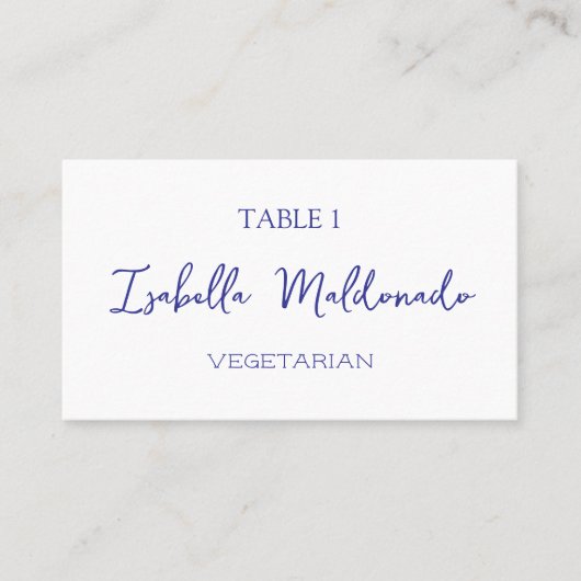 Bruiloft plaatskaartjes met diner selectie voor Bi (Voorkant)