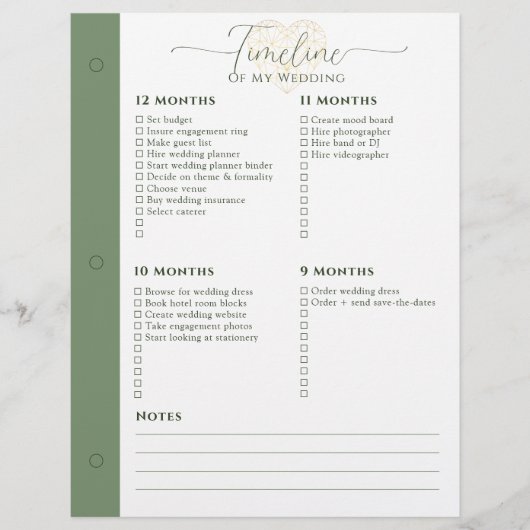 Bruiloft Planner 12 - 5 Maanden Tijdlijn Multomap (Voorkant)