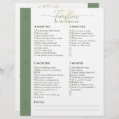 Bruiloft Planner 4 maanden - 1 week tijdlijn pagin (Voorkant / Achterkant)