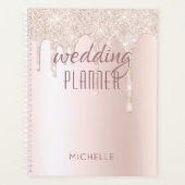 Bruiloft Planner Chique Girly Glitter Naam Planner (Voorkant)