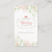 Bruiloft Planner Elegant Bloemen Visitekaartje (Achterkant)
