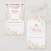 Bruiloft Planner Elegant Bloemen Visitekaartje (Voorkant / Achterkant)