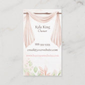 Bruiloft Planner Elegant Bloemen Visitekaartje (Voorkant)