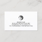 Bruiloft Planner Floral Monogram Visitekaartje (Achterkant)