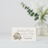 Bruiloft Planner Floral Visitekaartje (Staand voorkant)
