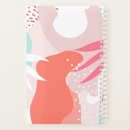 Bruiloft Planner Foto | Modern Abstract patroon (Achterkant)