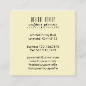 bruiloft Planner | Gele zonnebloemen Vierkante Visitekaartje (Achterkant)