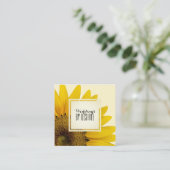bruiloft Planner | Gele zonnebloemen Vierkante Visitekaartje (Staand voorkant)