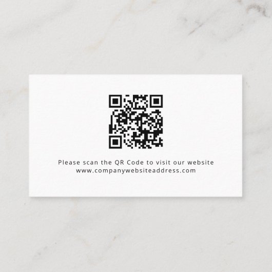 Bruiloft Planner met een QR Code Foto Visitekaartje (Achterkant)