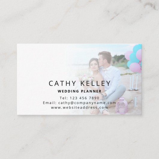 Bruiloft Planner met een QR Code Foto Visitekaartje (Voorkant)