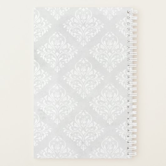 Bruiloft Planner met Foto & Tekst Damask (Achterkant)