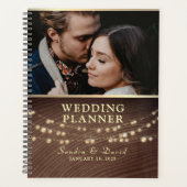 Bruiloft Planner met Rustieke Houten Slingerlichtj (Voorkant)
