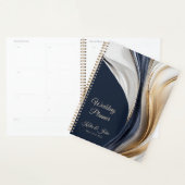 Bruiloft-Planner-Modern Abstract-Blauw Wit Goud- Planner (Display)