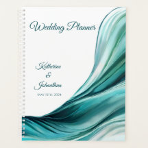 Bruiloft-Planner-Modern Abstract-Emerald Groen-
