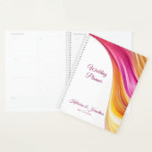 Bruiloft-Planner-Modern Abstract-roze Sinaasappel Planner (Display)