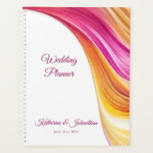 Bruiloft-Planner-Modern Abstract-roze Sinaasappel Planner (Voorkant)
