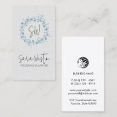 Bruiloft Planner Monogram Visitekaartje (Voorkant / Achterkant)