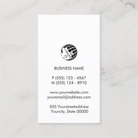 Bruiloft Planner Monogram Visitekaartje (Achterkant)