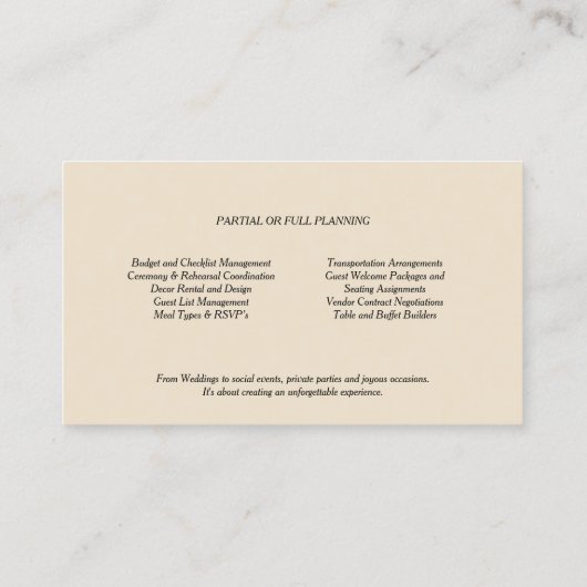 Bruiloft Planner  Rode Rozen Bluebird Visitekaartje (Achterkant)