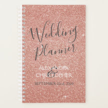 Bruiloft Planner Roze - Roos Gouden Sparkle Glitte