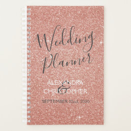 Bruiloft Planner Roze - Roos Gouden Sparkle Glitte