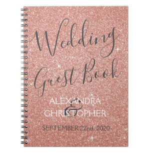 Bruiloft Planner Roze - Roos Gouden Sparkle Glitte Notitieboek