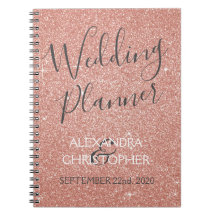 Bruiloft Planner Roze - Roos Gouden Sparkle Glitte