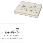 Bruiloft planner Triple harten en kroon Rubberstempel (Gestempeld)