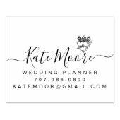 Bruiloft planner Triple harten en kroon Rubberstempel (Afrduk)