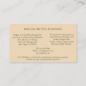 Bruiloft Planner  Victoriaans Rode Magnolia Visitekaartje (Achterkant)