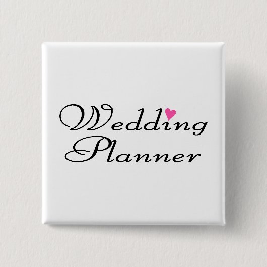 bruiloft Planner Vierkante Button 5,1 Cm (Voorkant)