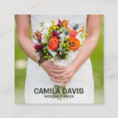 bruiloft Planner Vierkante Visitekaartje (Voorkant)