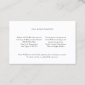 Bruiloft Planner Witte Rozen Roze Harten Sparkle Visitekaartje (Achterkant)