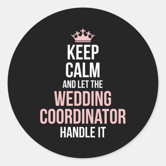 Bruiloft Planning Coördinator Bruiloft Dag Plannin Ronde Sticker (Voorkant)