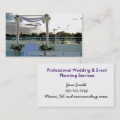 bruiloft, planning van evenementen, trouwplanner visitekaartje (Voorkant / Achterkant)