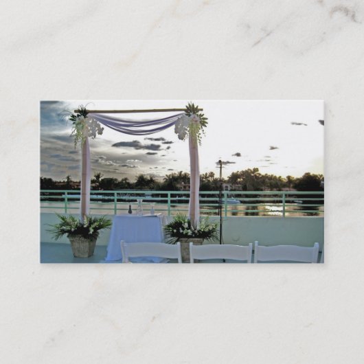 bruiloft, planning van evenementen, trouwplanner visitekaartje (Voorkant)