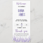 Bruiloft plat programma programmakaart (Voorkant)