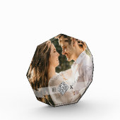 Bruiloft Portret | Monogram QR-code Fotoblokken (Links)