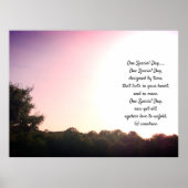 BRUILOFT POSTER EEN SPECIALE DAG GEDICHT (Voorkant)