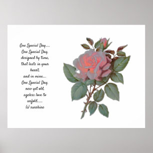 BRUILOFT POSTER EEN SPECIALE DAG GEDICHT