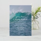 Bruiloft privé-feest Neergolvende golven Alleen ge Kaart (Staand voorkant)