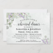 Bruiloft Proefhuwelijksdiner met Rustieke Eucalypt Kaart (Voorkant)