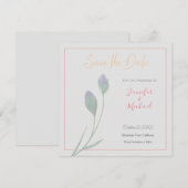 Bruiloft Professioneel Bloem Ontwerp Save the Date Kaart (Voorkant / Achterkant)