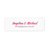 Bruiloft Professioneel Creatief Script Wit Modern Etiket (Voorkant)