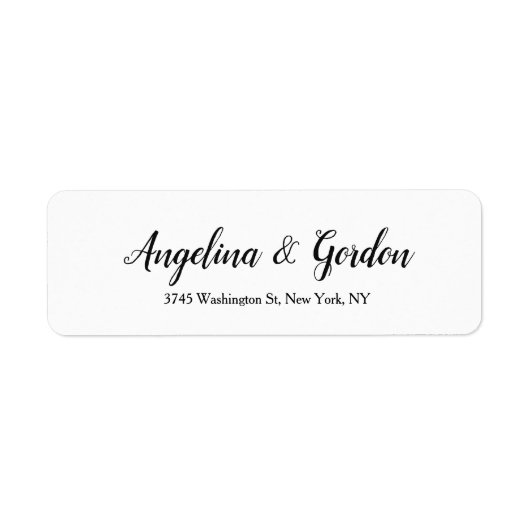 Bruiloft Professioneel Elegant Handschrift Klassie Etiket (Voorkant)