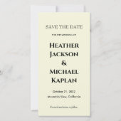 Bruiloft Professioneel Minimalist Bewaar de Datum Save The Date (Voorkant)