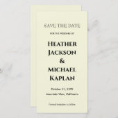 Bruiloft Professioneel Minimalist Bewaar de Datum Save The Date (Voorkant / Achterkant)